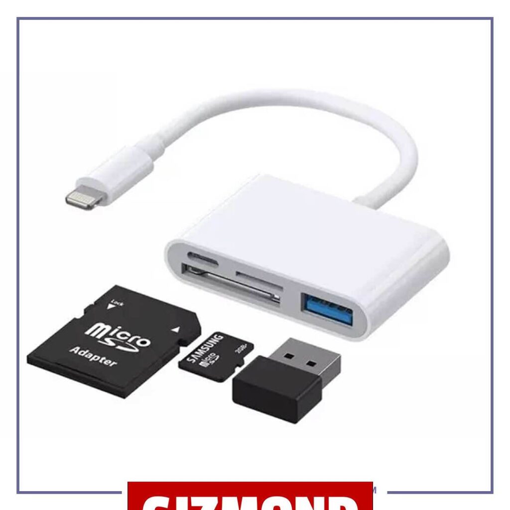 مبدل لایتنینگ چهار پورت جویروم Joyroom S-H142 Lightning To Usb Otg Card Reader