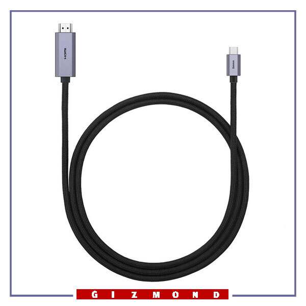کابل تبدیل USB-C به HDMI بیسوس 1 متری Baseus Adapter Cable TYPE-C to HDMI WKGQ010001
