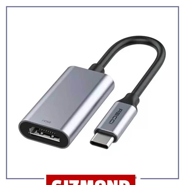 مبدل تایپ سی به اچ دی ام آی رسی Recci Type-C to HDMI Adapter 4K Cable RH11