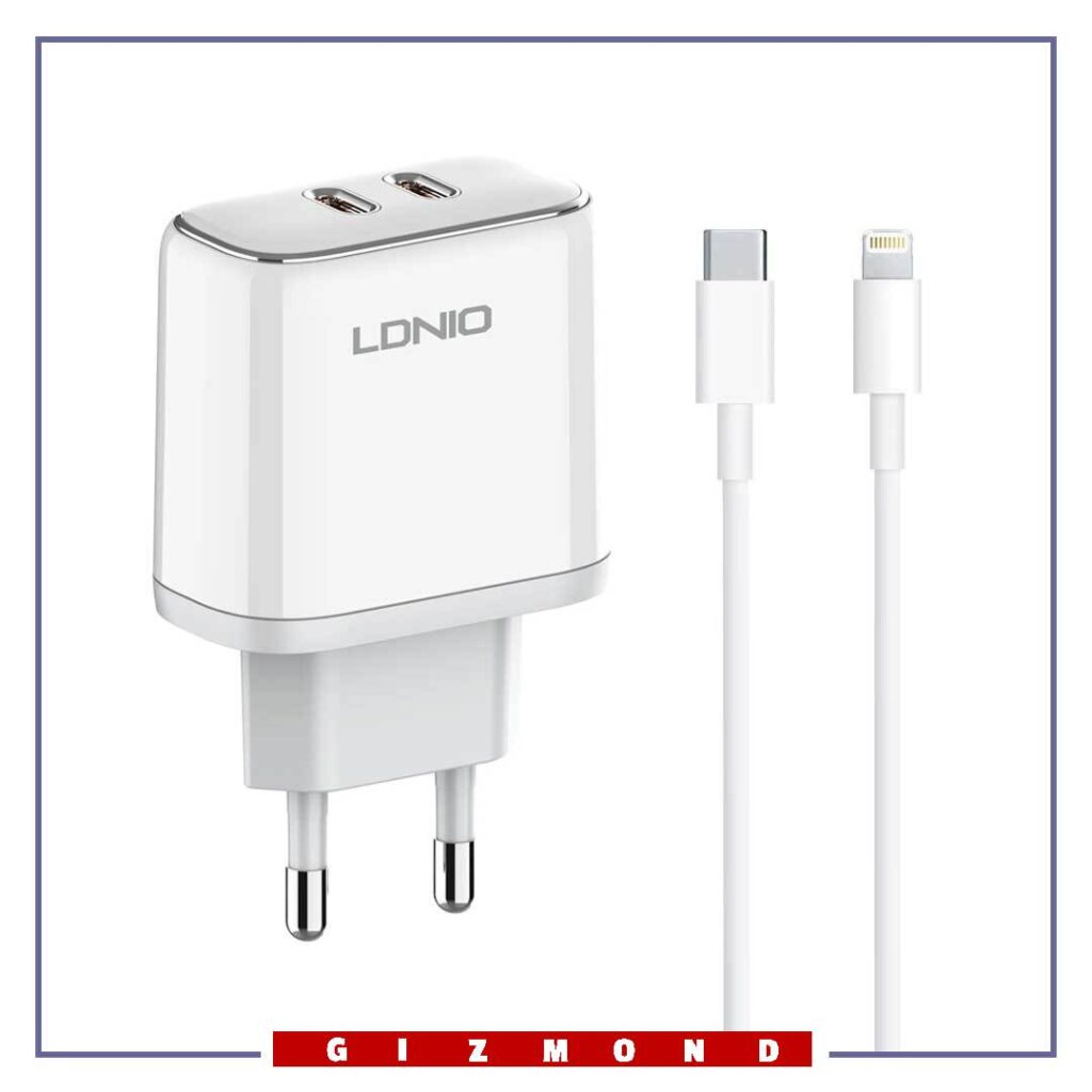 شارژر مسافرتی الدینیو 35 وات به همراه کابل LDNIO POWER ADAPTER 35W A2528M