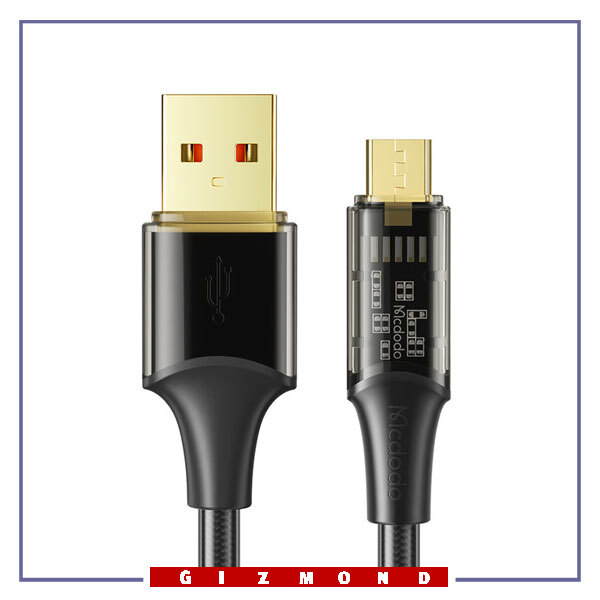 کابل شارژ میکرو 3 آمپر مک دودو Mcdodo Micro USB Transparent Data Cable CA-2100