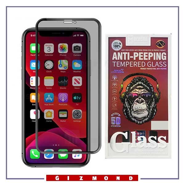 گلس حریم شخصی آیفون Mocoson Full Glue Full Coverage Anti-Peeping Glass Iphone 15 PRO MAX