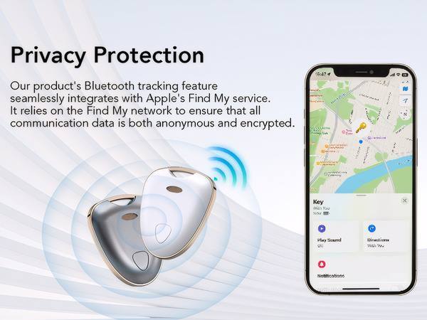 تگ مکان یاب کلید، کیف پول، چمدان و حیوانات خانگی مخصوص برنامه find my آیفون  Locator (iOS only)